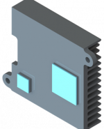 Bottom view of heat sink for i.MX 8M plus