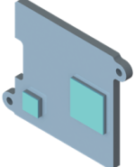Bottom view of heat sink spreader for i.MX 8M plus